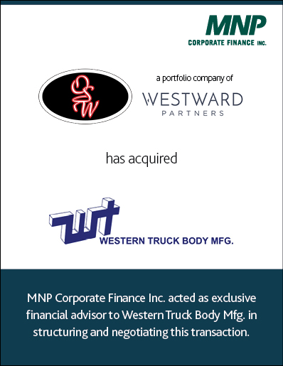 OSW Equipment & Repair, a portfolio company of Westward Partners, has acquired Western Truck Body Mfg.