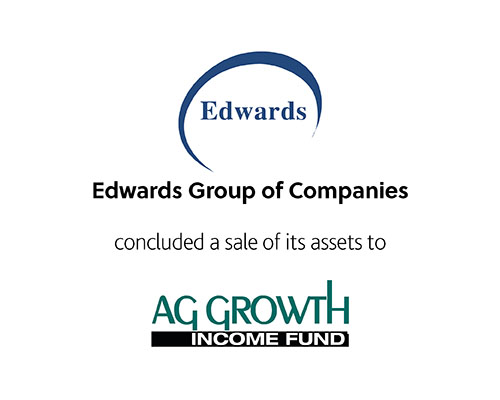 Edwards Group of Companies concluded a sale of its assets to Ag Growth Income Fund