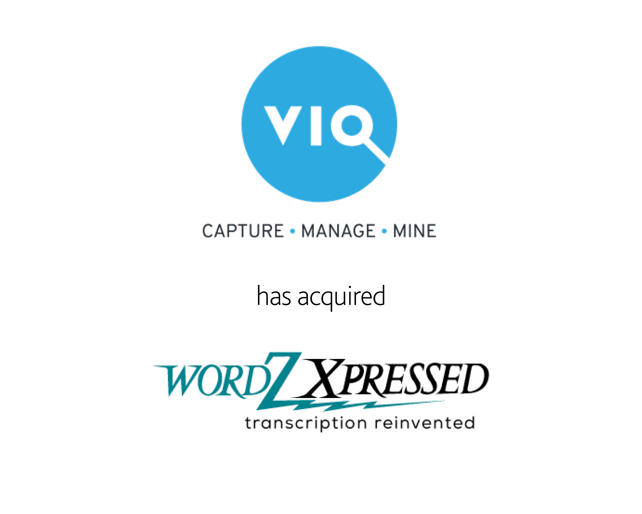 VIQ Solutions Inc. has acquired wordZXpressed, Inc.