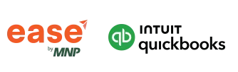 MNP ease logo beside Intuit Quickbooks logo.