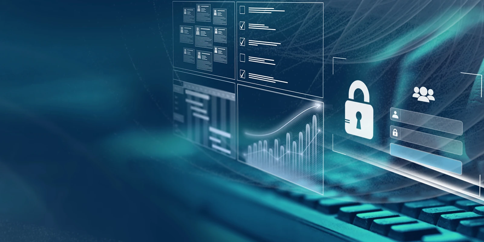 Un ordinateur portable sécurisé par un cadenas, symbolisant la protection des données et les mesures de cybersécurité.