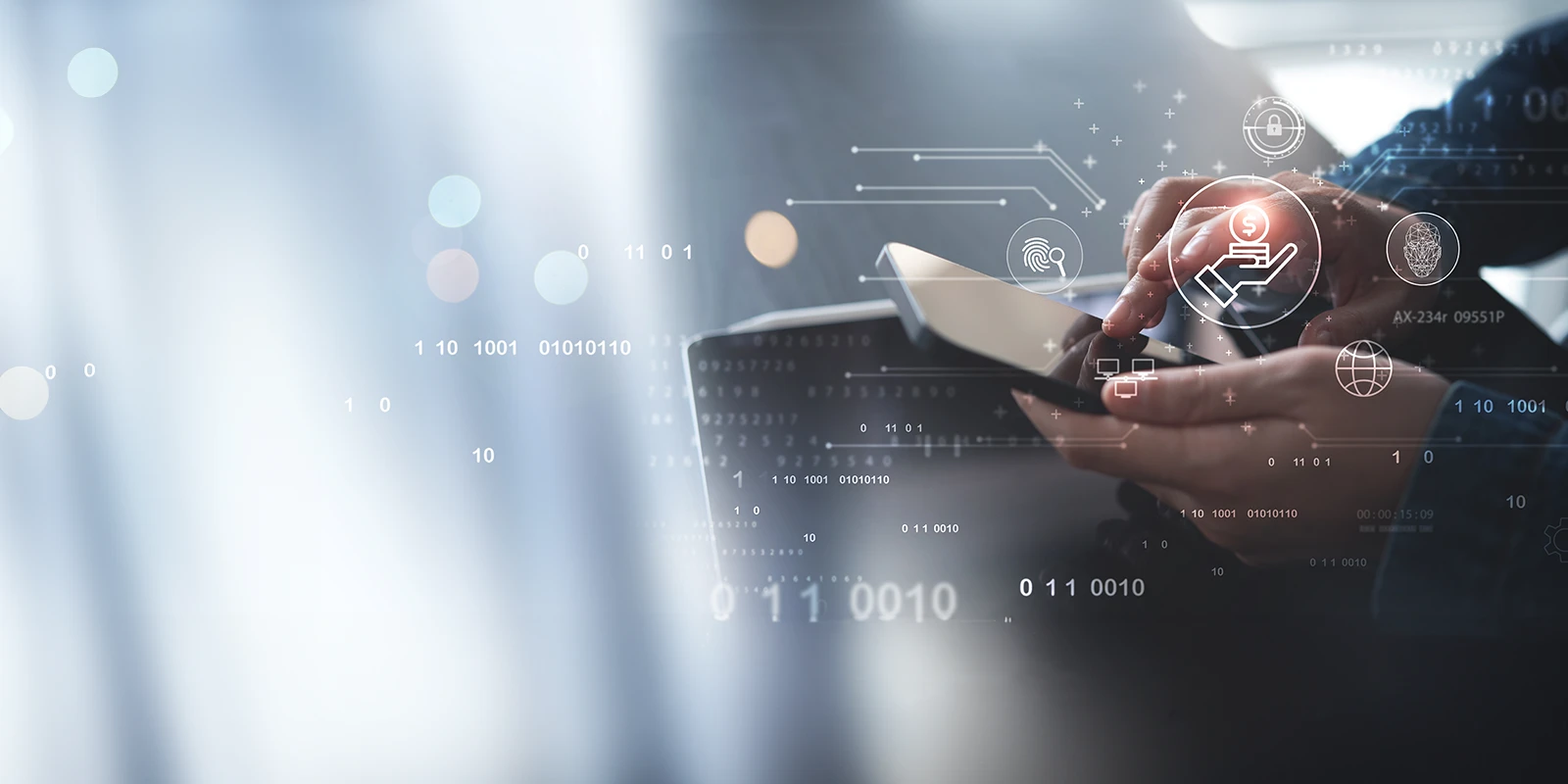 Business person reviewing financial data on a smartphone