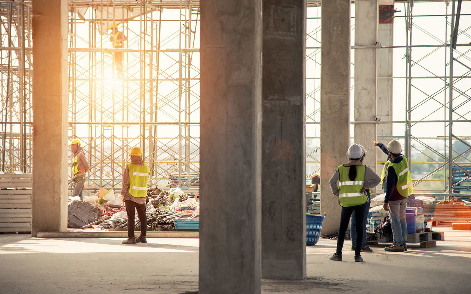 construction workers working on a new build