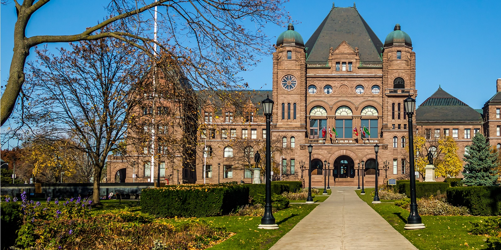 Ontario legislative building in the fall